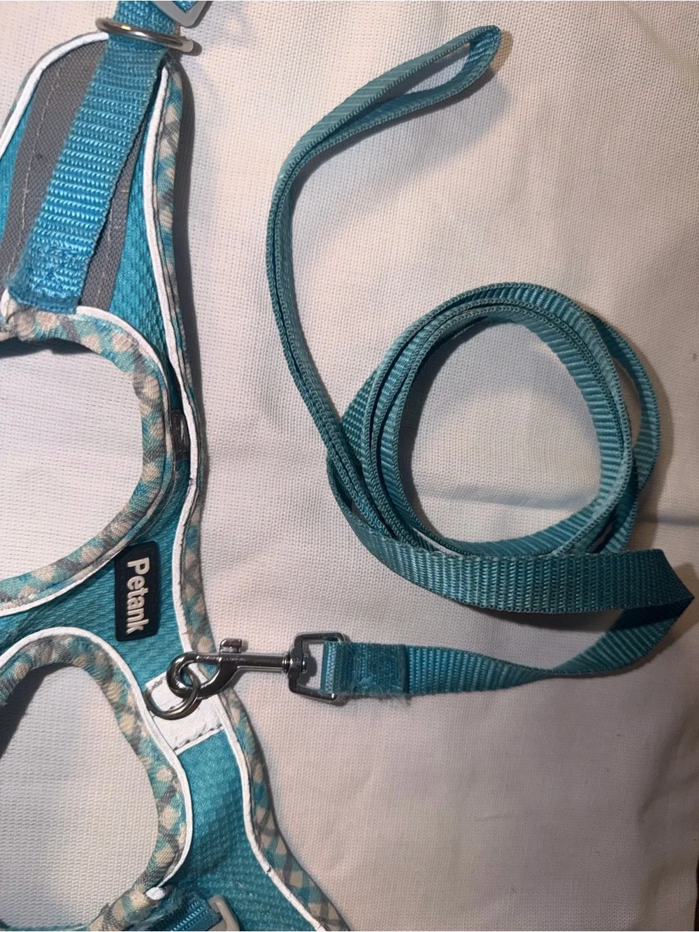 Petank Breathable Mesh Dog Harness & Leash Set - Turquoise